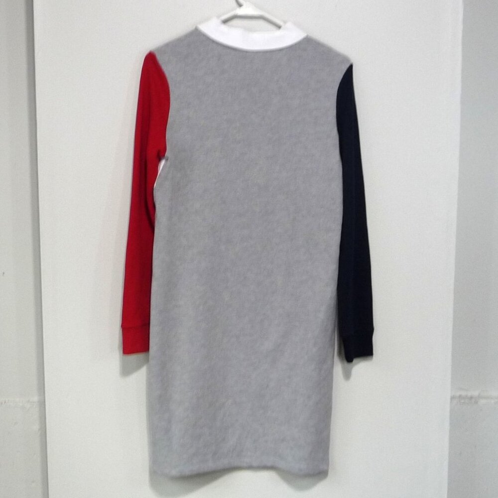 TOMMY HILFIGER COLOR BLOCK SWEATSHIRT DRESS SMALL - Picture 4 of 8